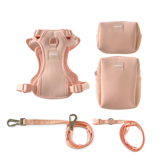 Pawa Hands-free Leash Set - Pink